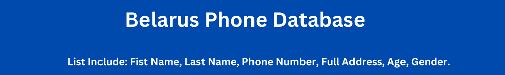 Belarus Phone Database