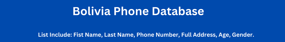 Bolivia Phone Database